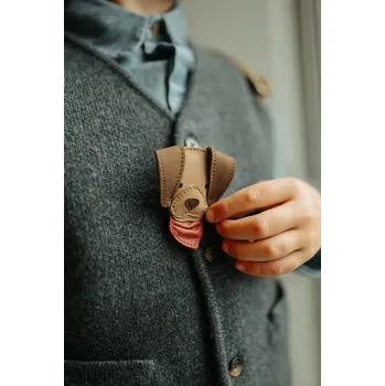 Dětská sponka Donsje Stanzen Clip Western Dog 6031303 hnědá 88X, vel. ONE SIZE