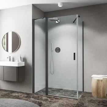 Roth CI EPF+CI FXG Obdélníkový sprchový kout 120x90 cm, otevírací, Černý elox/Transparent, CI EPF/1200+CI FXG/900_cer