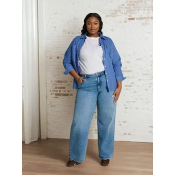 Dámské džíny Sinsay - Džíny wide leg - modrá - 879FI-50J - 879FI-50J-54