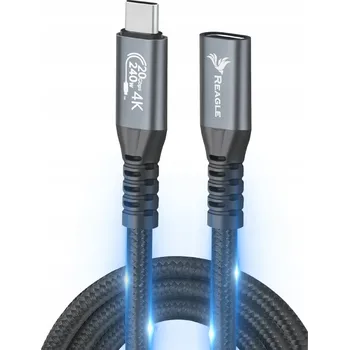 Datový kabel USB C PRODLUŽOVACÍ KABEL 5M 3.2, 240W, 20Gbps, 4K 144Hz, USB ADAPTÉR THUNDERBOLT
