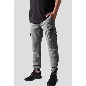 Seprané Cargo Twill Jogging Kalhoty šedé Urban Classics černá | šedá 1754685