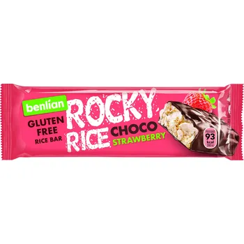 Čokoláda Benlian Rocky Rice rýžová tyčinka čokoláda - jahoda 18 g