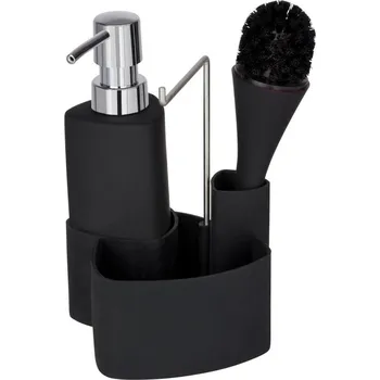 WENKO 3620127800 - Mycí set EMPIRE 11x19 cm černá/stříbrná