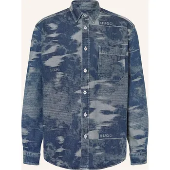 Pánská košile Hugo Pánská Džínová Košile Ebalto Comfort Fit, tmavě modrá /...