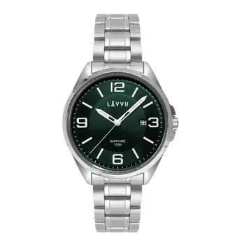 Hodinky LAVVU Pánské náramkové hodinky se safírovým sklem HERNING Green LWM0089 (POŠTOVNÉ ZDARMA!!!)