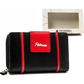 Peterson dámská peněženka z pravé kůže, černá