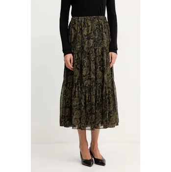 Dámská sukně Sukně MICHAEL Michael Kors zelená barva, midi, áčková, MF570K9JX1 87X, vel. M