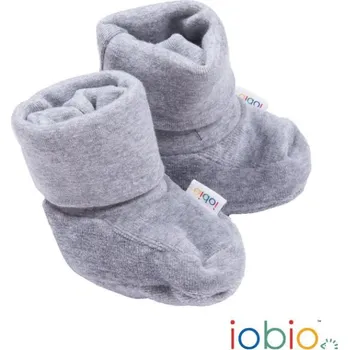 Capáčky PoPoLiNi Kojenecké capáčky 100% biobavlna - welur šedé