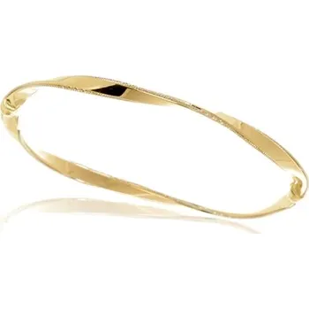 Náramek Dámský pevný kroucený náramek ze žlutého zlata ZLNA1560F + Dárek zdarma