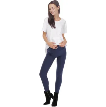 Těhotenské letní Exclusive leginy tmavě modré, Velikost L, Barva Tmavě modrá