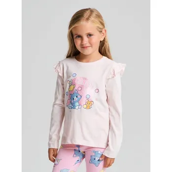 Dívčí tričko Sinsay - Bavlněné tričko Gokko x Tom and Jerry - pastelová růžová - 555GP-03X - 555GP-03X-98