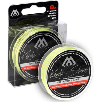 Mikado Pletená Šňůra Kendo Shine 0.23mm/21.75kg/10m Fluo/žlutá 1 Cívka