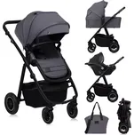 LIONELO Kočárek kombinovaný Amber Plus 3v1 Grey Graphite
