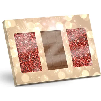 Čokoláda Selllot, s.r.o., K Hájům 34, 155 00 Praha 5 - Vyrobeno v EU Trojbalení čokolád - mléčná s posypem jahoda a mléčná - Béžová 300 g