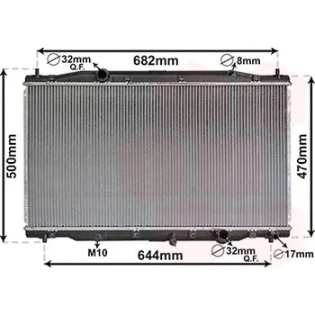 Chladič motoru Chladič vody pro motor VAN WEZEL 25012226