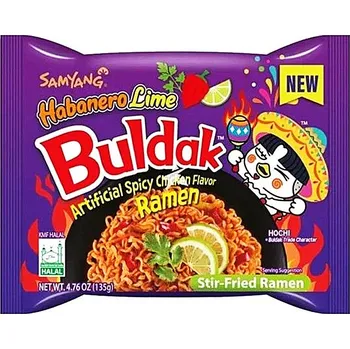 Samyang Buldak ramen Samyang Buldak Habanero Lime Chicken Flavor 135g (DMT 7.10.2025)