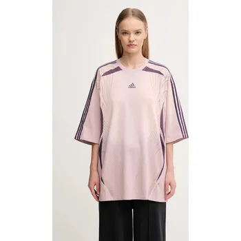 Bavlněné tričko adidas Originals Oversized Tee, S, růžová, 39X