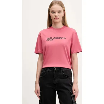 Dámské tričko Bavlněné tričko Karl Lagerfeld Jeans A1W17005 oranžová 32X, vel. L