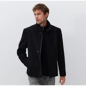 Dámský kabát Reserved - Krátký kabát se stojáčkem - černý - 7099H-99X - 7099H-99X-XL