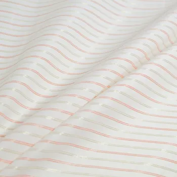 Košilovina 07662 bílá, žluto-oranžový pruh, š.155