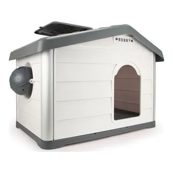 Pelíšek pro psa Loboo 80300 domeček pro psy a kočky SMARTKAVE ANTRACIT se sedlovou střechou