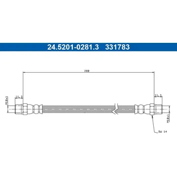 Brzdová hadice Brzdová hadice ATE 24.5201-0281.3