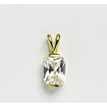 Zlatý přívěsek , žluté zlato , čirý zirkon - 1480 poslední kus (Zlatý přívěsek se zirkonem)