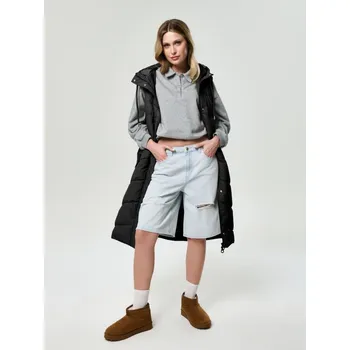 Dámská vesta Sinsay - Prošívaná vesta s kapucí - černá - 582FH-99X - 582FH-99X-XXL