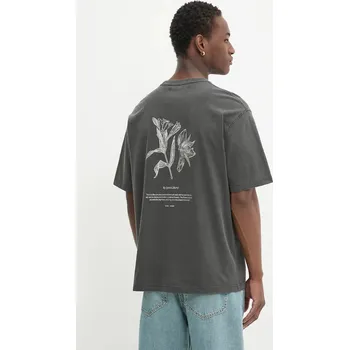 Pánské tričko Bavlněné tričko Samsoe Samsoe SALILIUM U25200009 šedá 90X, vel. M