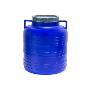 Barel Barel 60L plastový kulatý široké hrdlo, ventil STERK bílá,modrá