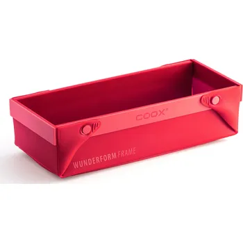 Nádoba na pečení Rozkládací silikonová forma coox WUNDERFORM FRAME M Barva: Červená