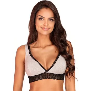 Podprsenka Podprsenka pro noční kojení Sleep šedočerná, Barva Šedá / černá, Velikost 75 D/E