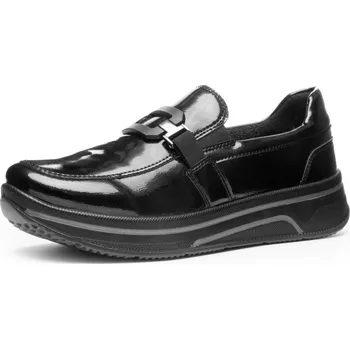 Dámské mokasíny ARA dámské širší mokasíny lakované kožené černé | 12-27551-01 Sapporo Velikost: 38