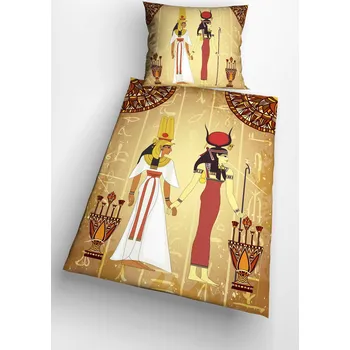 Povlečení Povlečení s egyptskými bohy a Amon Hathor 140x200 cm