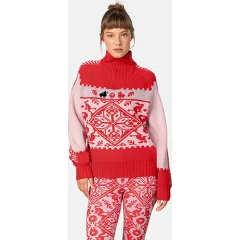 Dámský svetr Svetr s příměsí vlny Kari Traa SAGA 623841 růžová 03X, vel. XS