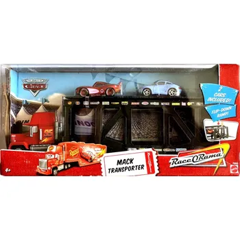 autíčko Cars (Auta) Mack Transporter + Sally + Doc Hudson