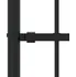 Plot Zahradní plot s kopím nahoře z práškově lakované oceli 151079 černý