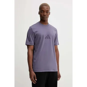 Bavlněné tričko adidas adidas x Z.N.E JW4740 fialová 94X, vel. L