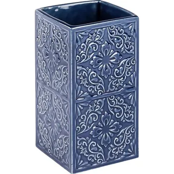 Držák na kartáček WENKO 22652100 - Pohárek CORDOBA 6,5x12 cm modrá