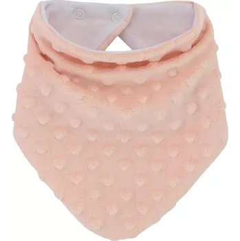 Kojenecká čepice ESITO | Šátek na krk Minky podšitý bavlnou Apricot - lososová / 0 - 5 let