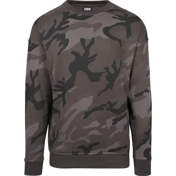 Pánské oblečení Camo Crewneck Dark Camouflage Urban Classics černá | šedá | hnědá 1752971
