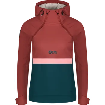 Dámská softshellová bunda Dámský softshellový anorak NORDBLANC NBWSL8275 ČERVENÁ/ZELENÁ 34