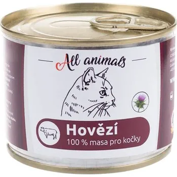 Krmivo pro kočku All Animals CAT hovězí mleté 200g