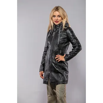 Dámská casual bunda Dámský černý zateplený kabát MWMilene DB Velikost L