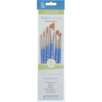 Malířský štětec Princeton Brush Selectartiste Multi-Technique 3 Sada štětců 6 ks