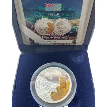 Tuvalu 1 Dollar 2011 – Coral Protection (Ochrana korálů), v etui (cca 15,55 g) 1/2 oz