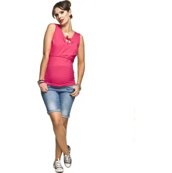 Těhotenské džínové kraťasy Mores se zvýšeným pasem, Velikost XS, Barva Jeans