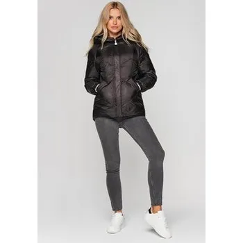 Pánská casual bunda Perso Vatovaná bunda pikowana z sercem Černá Regular Fit XXXL