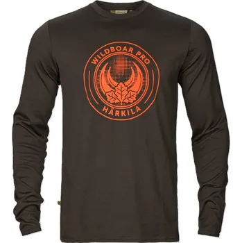 Pánské oblečení Härkila / Seeland HÄRKILA tričko Game L/S t-shirt Barva: Hnědá - divočák, Velikost oblečení HA: 3XL