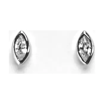 Náušnice Zlaté náušnice ,čiré zirkony, bílé zlato - 2296 poslední pár (Zlaté náušnice se zirkonem)